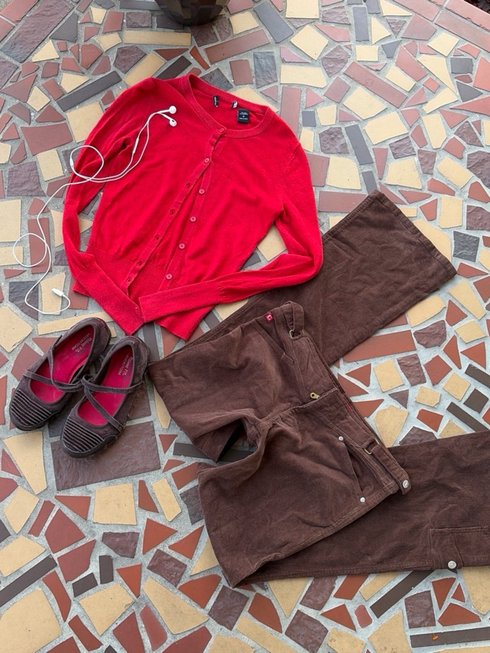 Women's Red Vintage Cardigan